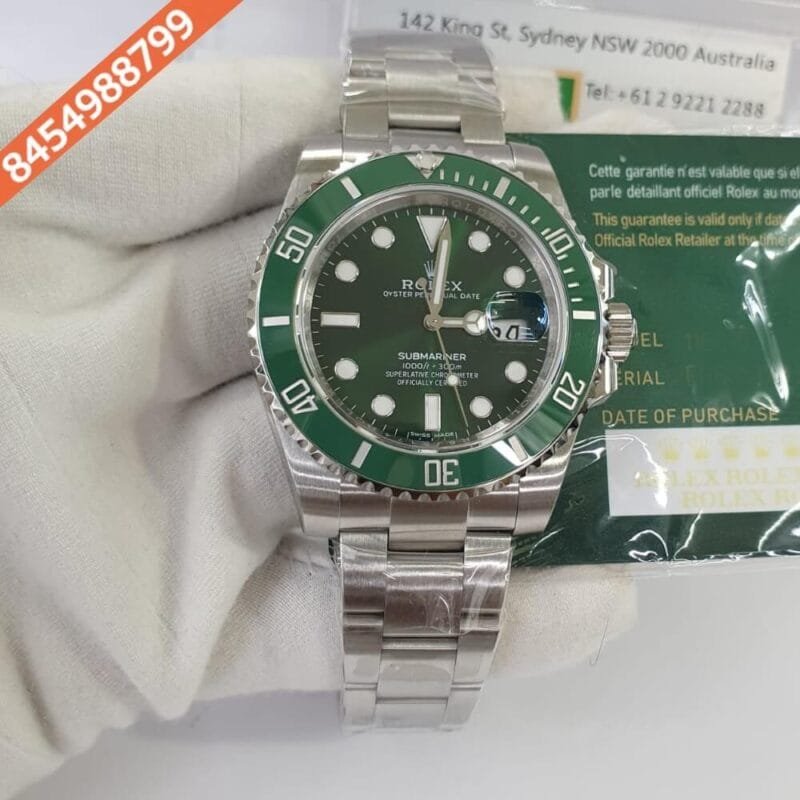 Rolex Submariner Green Dial Hulk Edition Swiss ETA Calibre 3235 Automatic Movement Watch