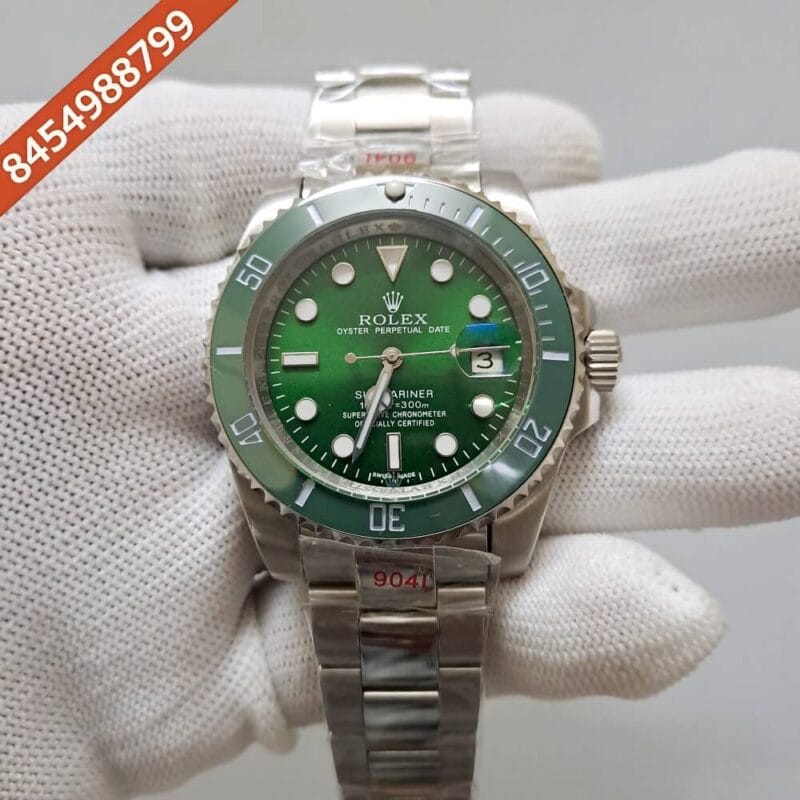 Rolex Submariner Silver Green Dial Swiss Automatic Watch