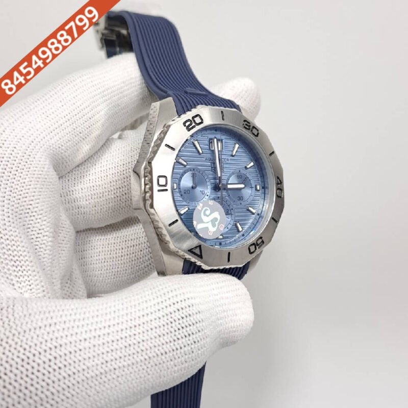 TAG HEUER Aquaracer Professional 200 Watch Sky Blue Dial Blue Rubber Strap Swiss Watch - Image 2