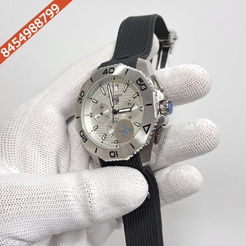 TAG HEUER Aquaracer Professional 200 White Dial Black Rubber Strap Swiss Watch - Image 3
