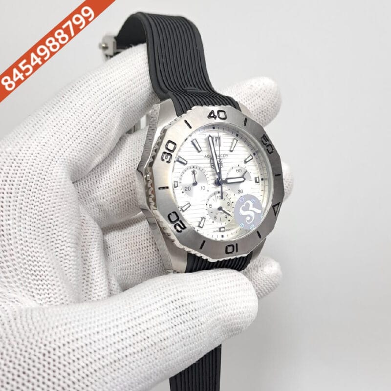 TAG HEUER Aquaracer Professional 200 White Dial Black Rubber Strap Swiss Watch - Image 2