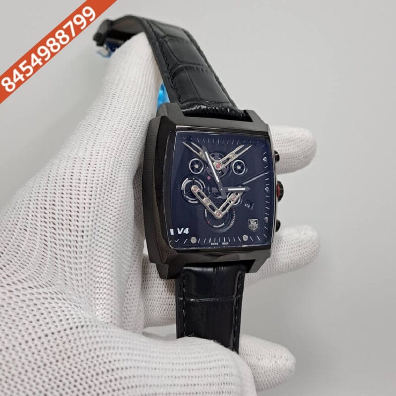 Tag Heuer Monaco V4 Full Black Limited Edition Swiss Watch - Image 2
