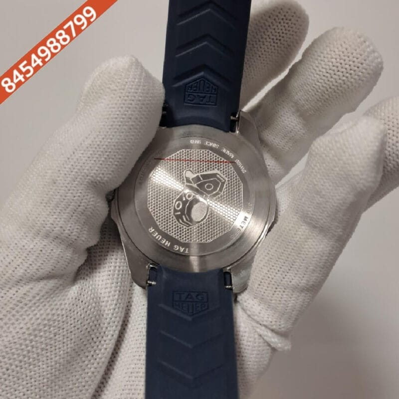 TAG Heuer Aquaracer Calibre 5 Professional 300 Diver Blue Dial Blue Rubber Strap Swiss Automatic Watch - Image 4