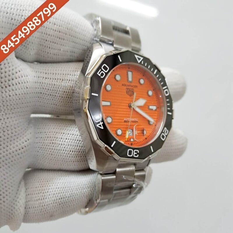TAG Heuer Aquaracer Calibre 5 Professional 300 Diver Orange Dial Swiss Automatic Watch - Image 2