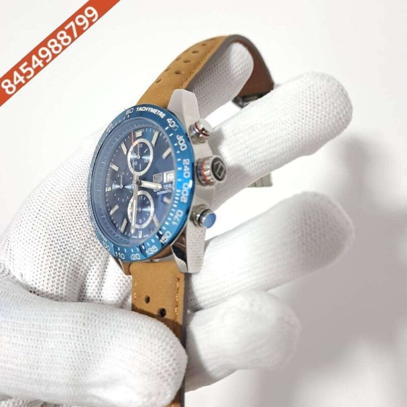TAG Heuer Carrera Chronograph Limited Edition 600 Blue Dial Swiss Watch - Image 2