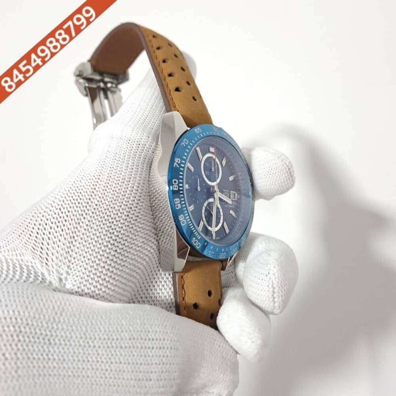 TAG Heuer Carrera Chronograph Limited Edition 600 Blue Dial Swiss Watch - Image 3