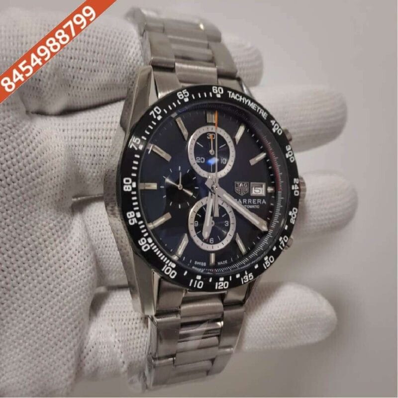 Tag Heuer Carrera Tachymeter Black Dial Swiss Watch - Image 2