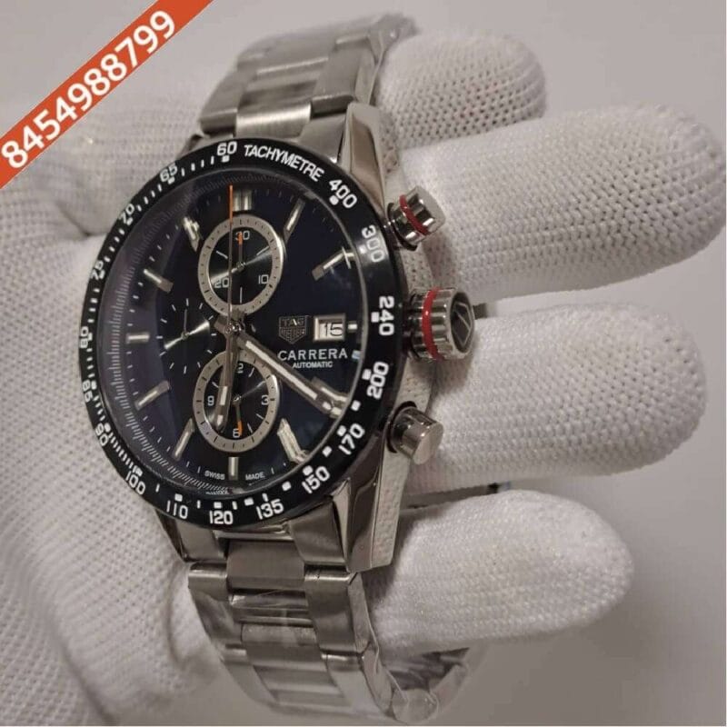 Tag Heuer Carrera Tachymeter Black Dial Swiss Watch - Image 3