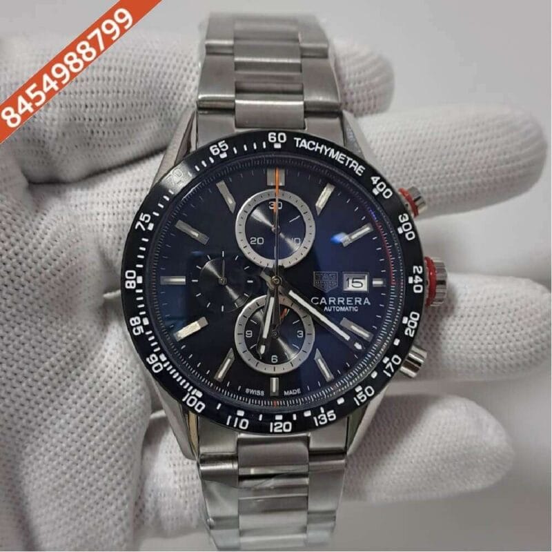 Tag Heuer Carrera Tachymeter Black Dial Swiss Watch