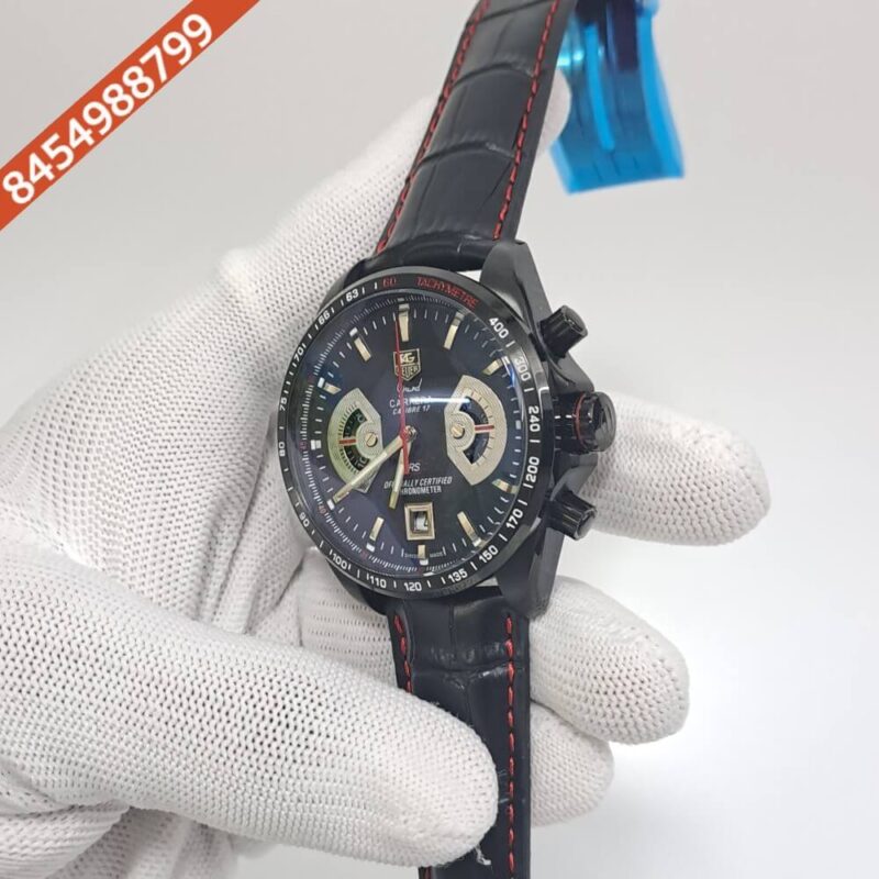 Tag Heuer Grand Carrera Calibre 17 Chronograph Black Dial Swiss Watch - Image 3