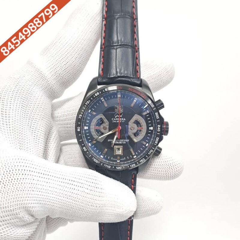 Tag Heuer Grand Carrera Calibre 17 Chronograph Black Dial Swiss Watch
