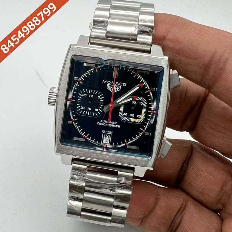 Tag Heuer Monaco Caliber 12 Steel Black Dial Swiss Watch