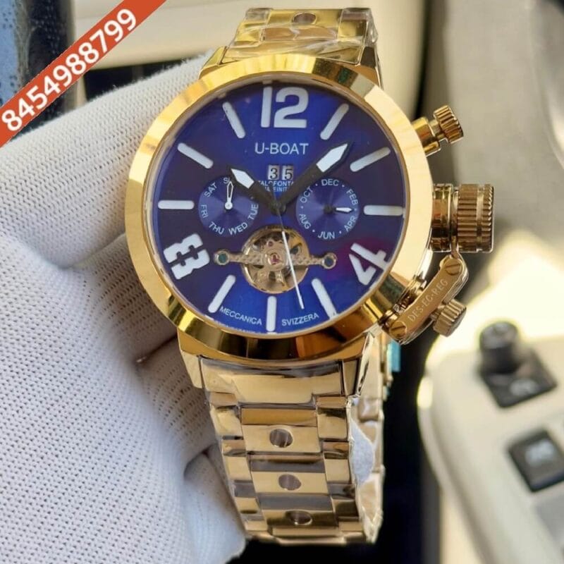 U-Boat Tourbillion Blue Dial Swiss Watch