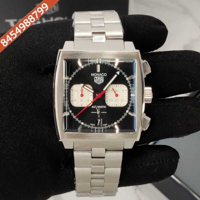 Tag Heuer Monaco Caliber 12 Steel Black Dial Swiss Watch
