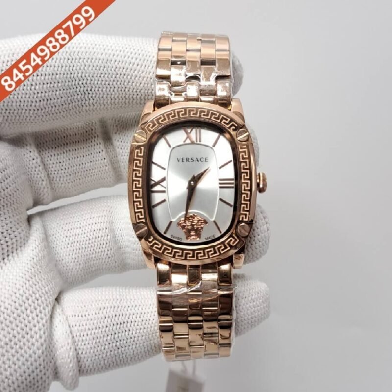 Versase Full Rose Gold White Dial swiss Watch