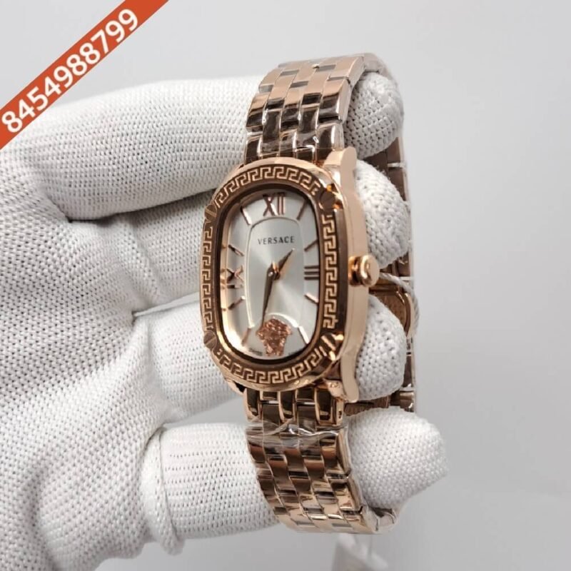 Versase Full Rose Gold White Dial swiss Watch - Image 3