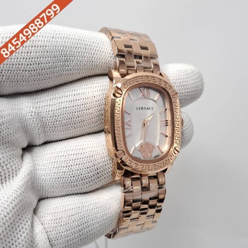 Versase Full Rose Gold White Dial swiss Watch - Image 2