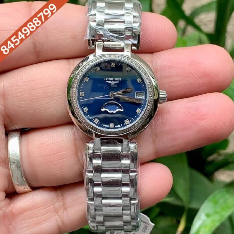 Longines PrimaLuna Blue Diamond Dial Swiss Watch