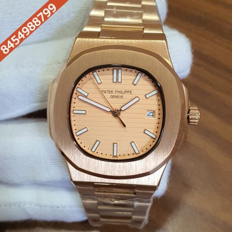 Patek Phillippe Nautilus Full Rose Gold Swiss Automatic Watch