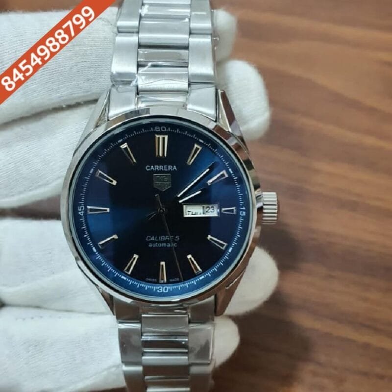 Tag Heuer Caliber 5 Steel Blue Swiss Automatic Watch