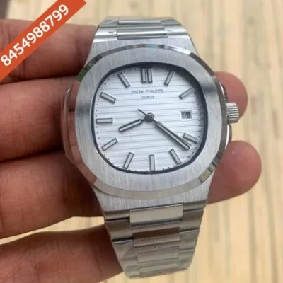 Patek Phillippe Nautilus Steel White Dial Swiss Automatic Watch