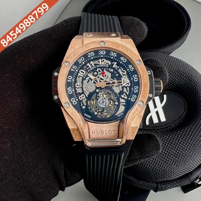 Hublot MP-13 Tourbillon BI-AXIS Rose Gold Dial Swiss Automatic Watch