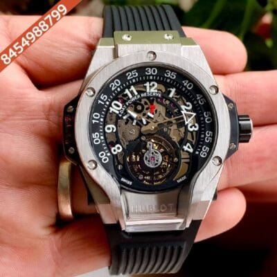 Hublot MP-13 Tourbillon BI-AXIS Silver Dial Swiss Automatic Watch