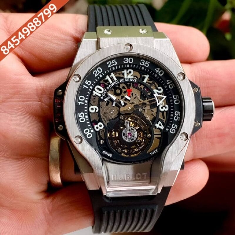 Hublot MP-13 Tourbillon BI-AXIS Silver Dial Swiss Automatic Watch