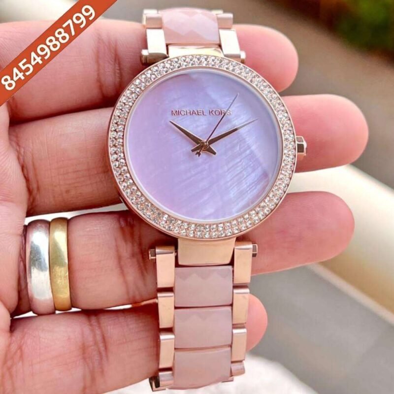 Michael Kors Parker Quartz Rose Gold Purple Dial Women’s Watch