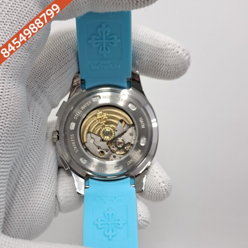 Patek Philippe Aquanaut GMT Tiffany Dial Tiffany Rubber Strap Swiss Automatic Watch - Image 4