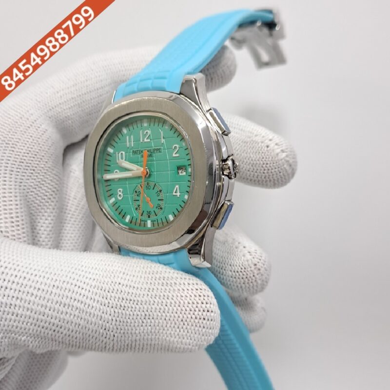 Patek Philippe Aquanaut GMT Tiffany Dial Tiffany Rubber Strap Swiss Automatic Watch - Image 2