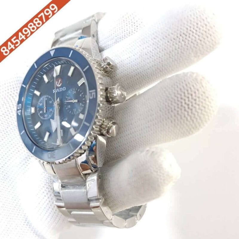 Rado Captain Cook HR Special Edition Blue & Black Dial Swiss Chronograph Watch - Image 2