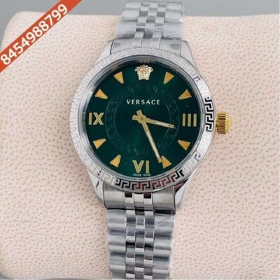 Versace Hellenyium Lady Steel Green Dial Swiss Watch