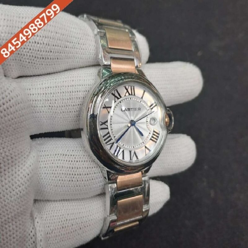 Cartier Ballon Bleu De Dual Tone Silver Dial Swiss Watch - Image 2