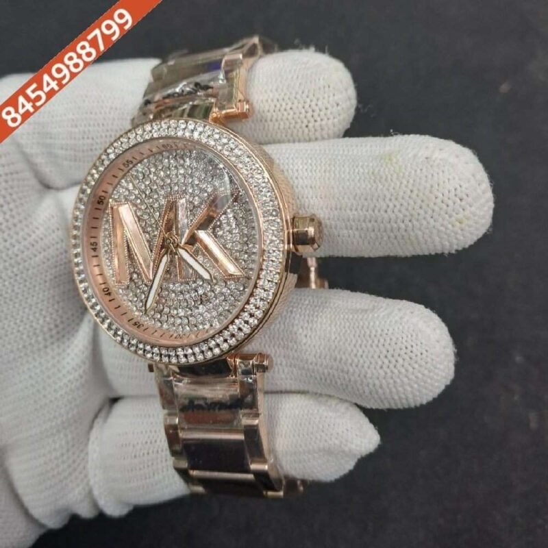 Michael Kors Diamond Studded Dial Full Rose Gold Swiss Watch - Image 2