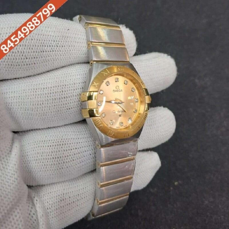 Omega Constellation Dual Tone Gold Dial Swiss Watch - Image 2