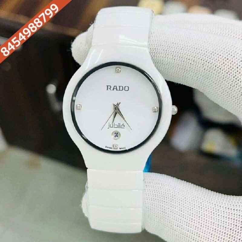 Rado Jublie Ceramic Full White Dial Steel Swiss Watch