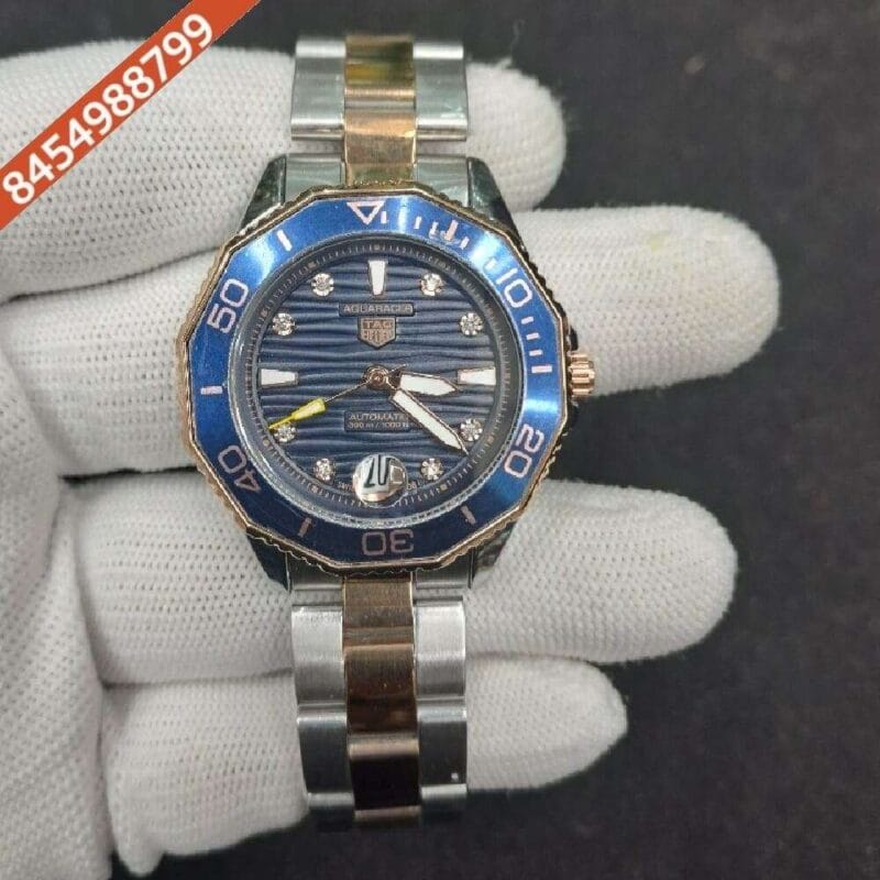 Tag Heuer Aquaracer Dual Tone Blue Dial Swiss Watch