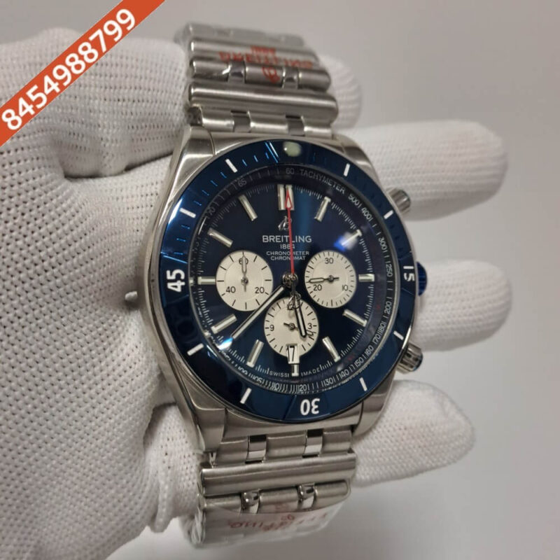 Breitling Chronomat Blue Dial Stainless Steel Swiss Watch - Image 3