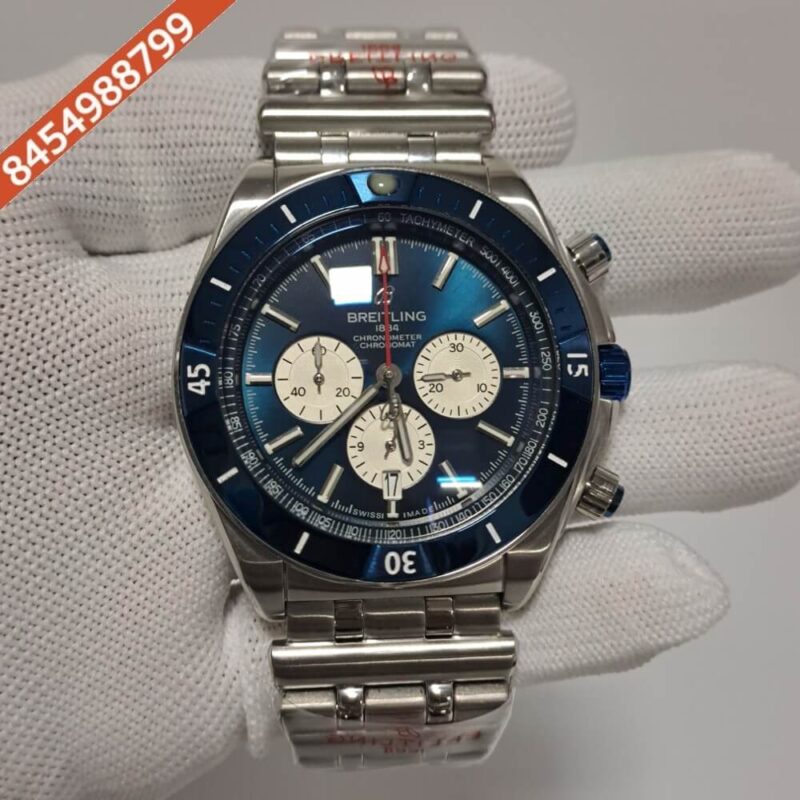 Breitling Chronomat Blue Dial Stainless Steel Swiss Watch