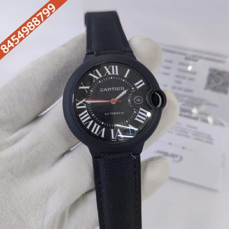 Cartier Ballon Bleu Full Black Swiss Automatic Watch