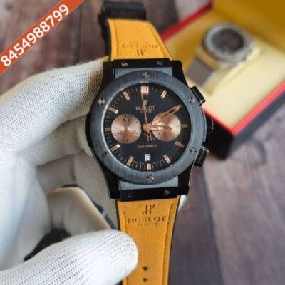 Hublot Classic Fusion Chronograph Brown Leather Strap Watch