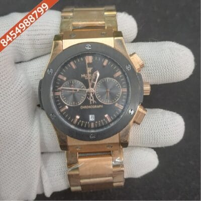 Hublot Classic Fusion Chronograph Rose Gold Black Dial Watch