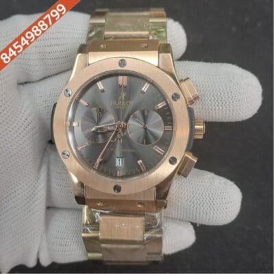 Hublot Classic Fusion Chronograph Rose Gold Black Dial Watch