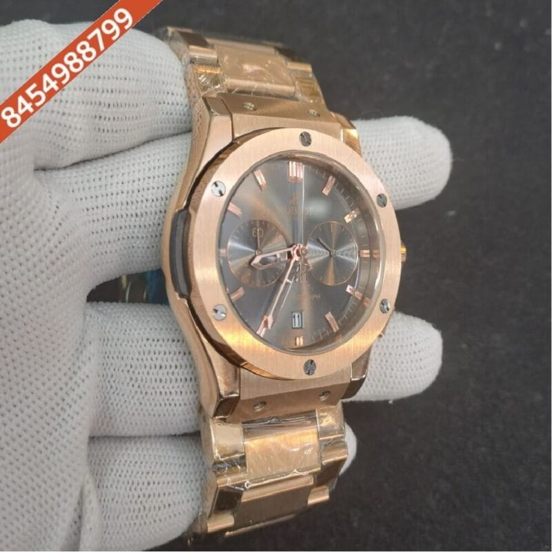 Hublot Classic Fusion Chronograph Rose Gold Black Dial Watch - Image 2