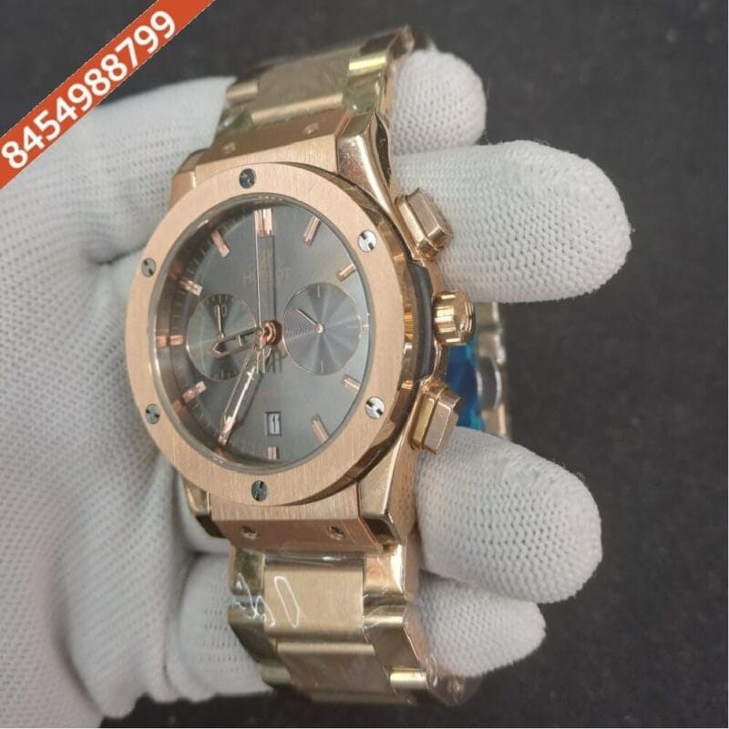 Hublot Classic Fusion Chronograph Rose Gold Black Dial Watch - Image 3