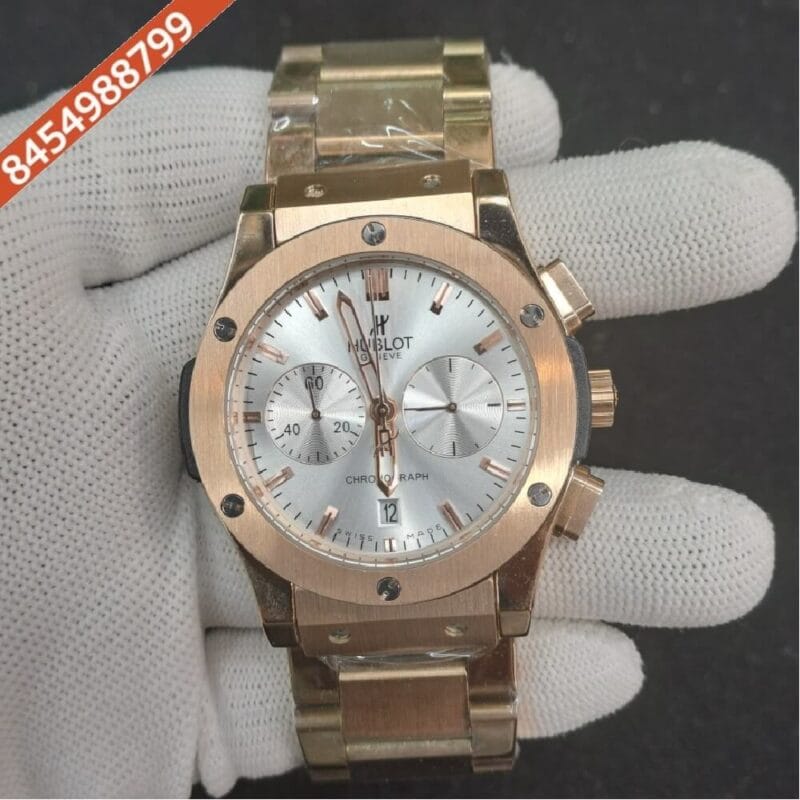 Hublot Classic Fusion Chronograph Rose Gold White Dial Watch