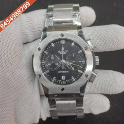 Hublot Classic Fusion Chronograph Silver Black Dial Watch
