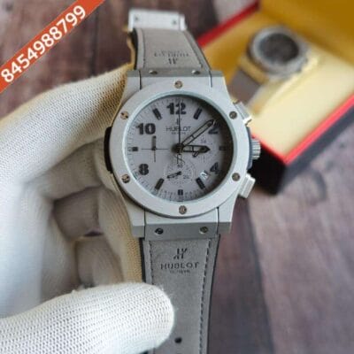 Hublot Vendom 3 Chronograph Full Grey Leather Strap Watch