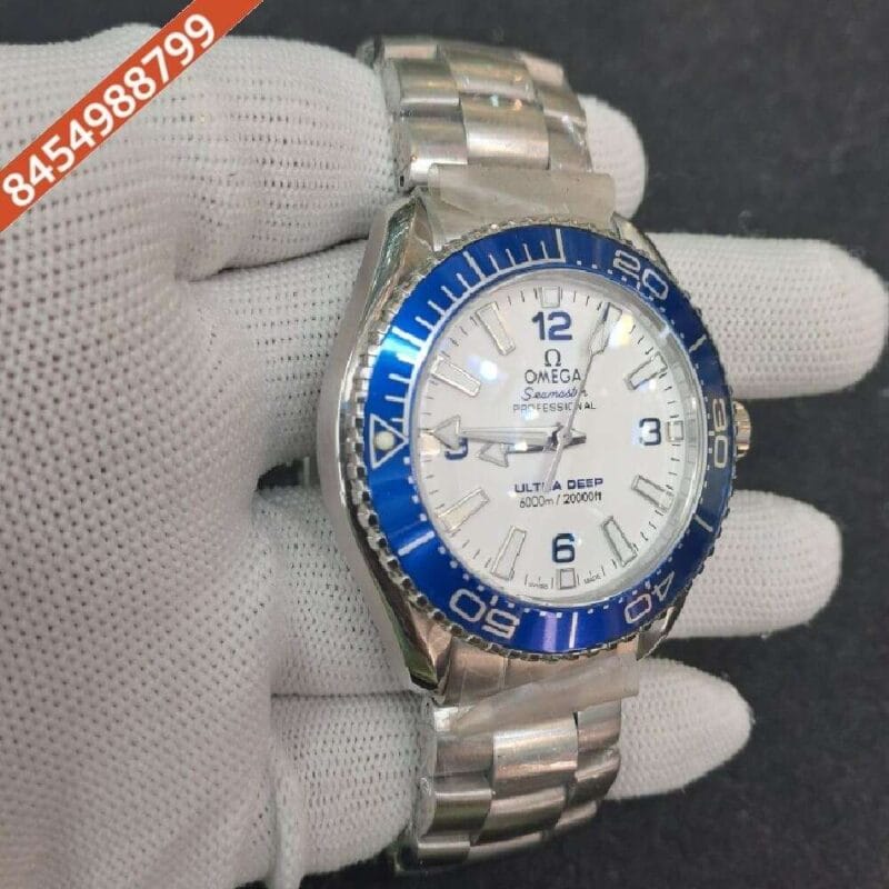 Omega Ultra Deep Planet Ocean White Dial Stainless Steel Swiss Watch - Image 3